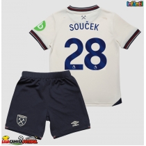 Camisa de Futebol West Ham United Tomas Soucek #28 Equipamento Secundário Infantil 2025-26 Manga Curta (+ Calças curtas)